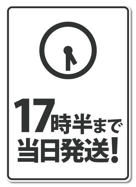 18時までなら当日発送!
